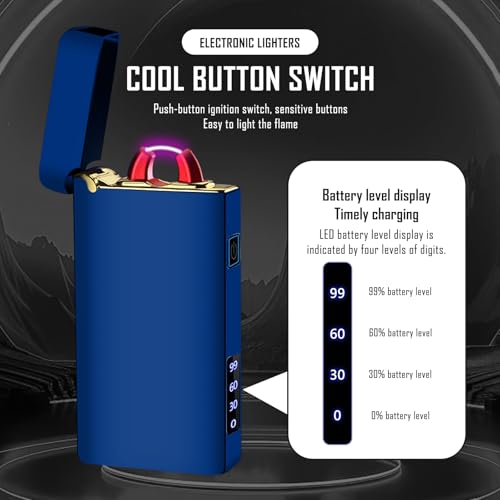 Encendedor eléctrico recargable SKRFIRE azul miniatura 3