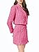 Cicy Bell Womens Cropped Tweed Blazer Sets 2 Piece Outfits and Mini Skirt Sets Business Casual Suits Bright Pink