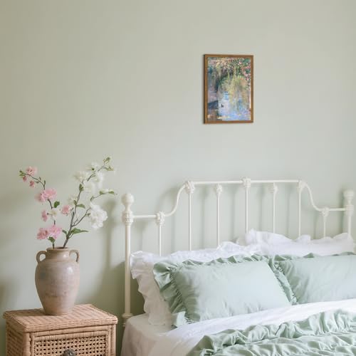 Framed Vintage Monet Canvas Wall Art, Floral Landscape Wall Decor Paintings, Country Nature Pictures Prints Aesthetic Home Decor for Living Room Bedroom Bathroom 8x10 inch by WGTUWY - Used condition - Image 3