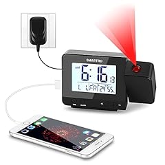 SMARTRO Projection Alarm Clock for Bedrooms, Digital Clock with Indoor Thermometer Hygrometer, USB photo SMARTRO Projection Alarm Clock for Bedrooms, Digital Clock with Indoor Thermometer Hygrometer, USB