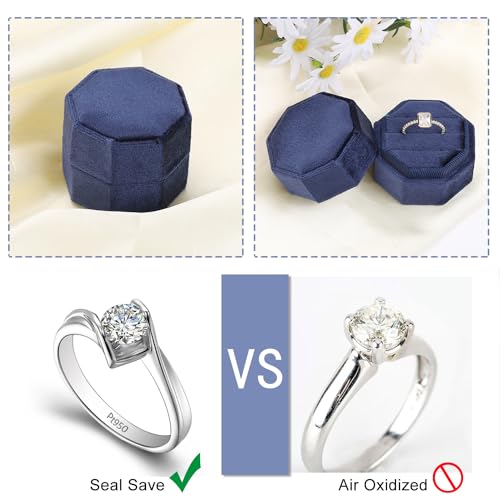 WantGor-Velvet-Ring-Box-3-Slots-Jewelry-Ring-Gift-Box-Vintage-Ring-Display-Holder-Case-for-Wedding-Ceremony-Proposal-Engagement-Navy-Blue WantGor Velvet Ring Box 3 Slots Jewelry Ring Gift Box Vintage Ring Display Holder Case for Wedding Ceremony Proposal Engagement Navy Blue