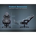 Gaming Chair Breathable Leather with Pocket Spring Cushion,Wide and High Ergonomic Office Chair with Headrest,Computer Gaming Chair with Footrest for Adult and Teen,Grey - Image 3