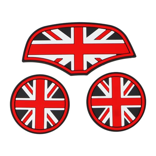 MARCHFA Alfombrilla de consola central para Mini Cooper S F55 2015-2023 Cooper S F56 2014-2023, accesorio de coche, alfombrilla de goma antideslizante para consola central, posavasos (rojo)