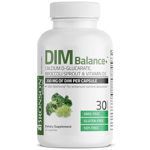 image for Bronson DIM Balance+ Calcium D-Glucarate, Broccoli Sprouts and Vitamin