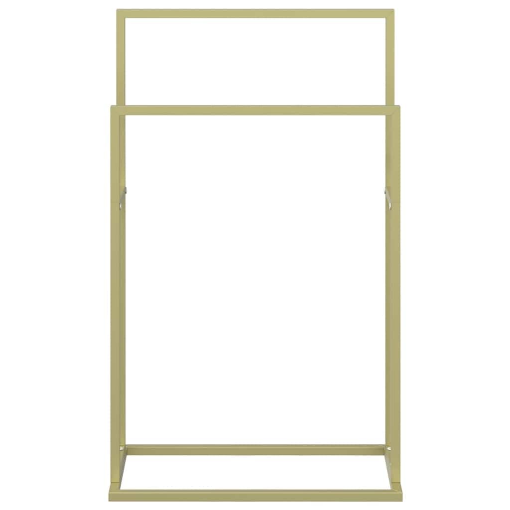 Porte-Serviettes sur Pied Doré 48x24x78,5 cm Fer,Porte-Serviettes,2.13kg-343089