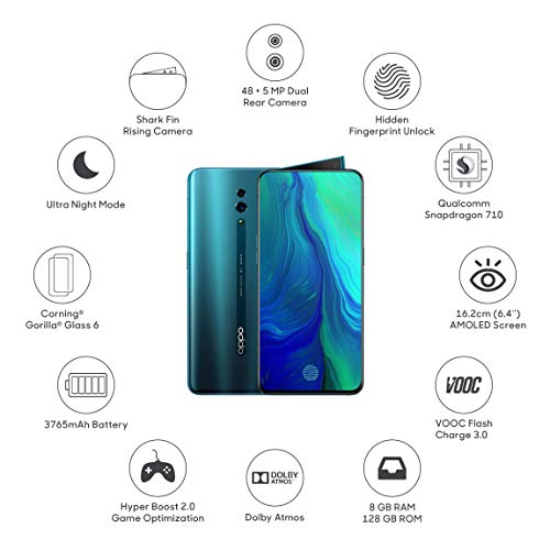Image of Oppo Reno (Ocean Green, 8GB RAM, 128 GB Storage)