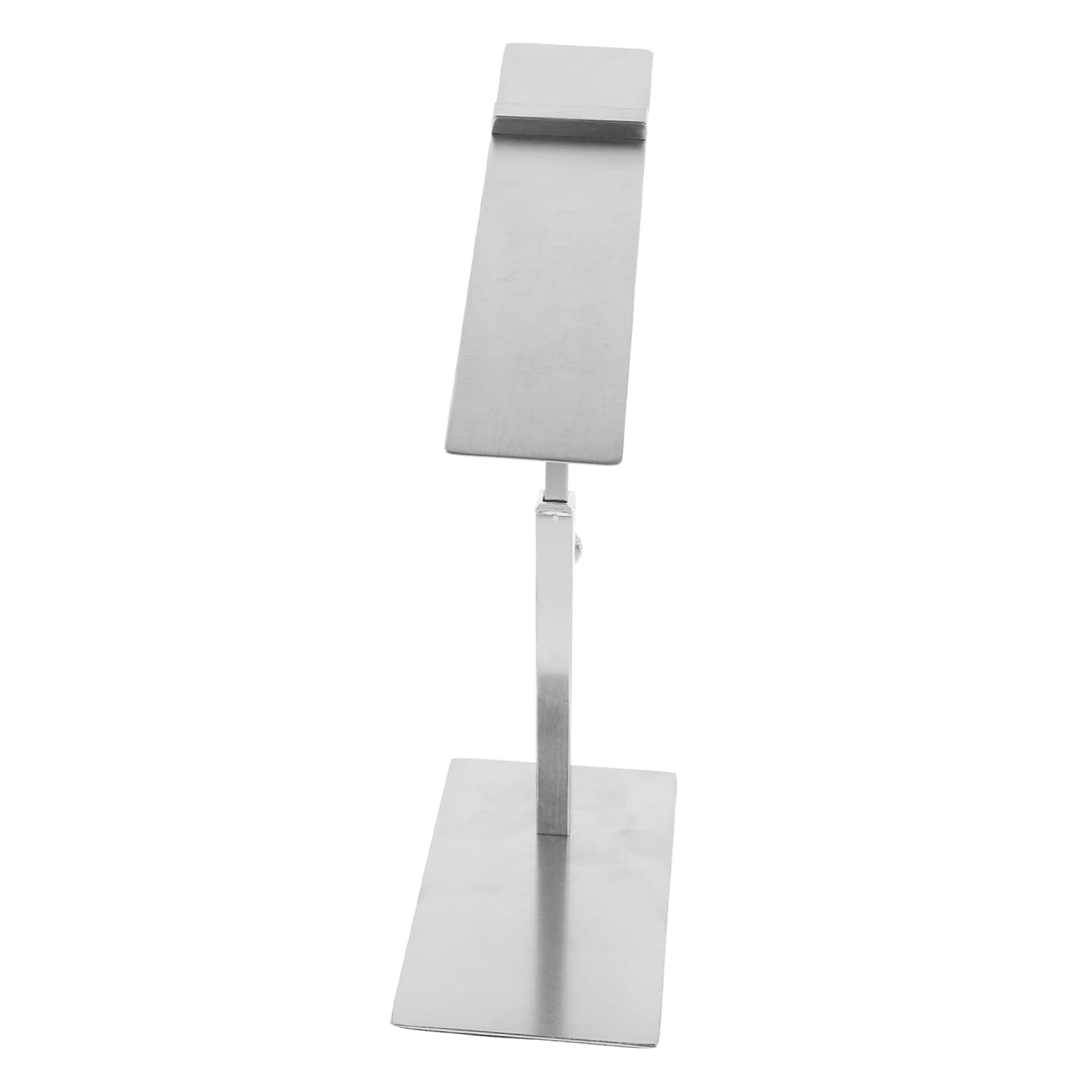 VILLFUL Stainless Steel Shoe Display Holder Tall Freestanding and Adjustably Angled for High Heels