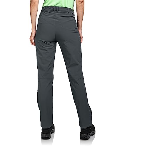 Schöffel Damen Pants Engadin1, strapazierfähige Damen Hose für Wanderungen, wasserabweisende Outdoor Hose mit sportlichem Schnitt, asphalt, 44