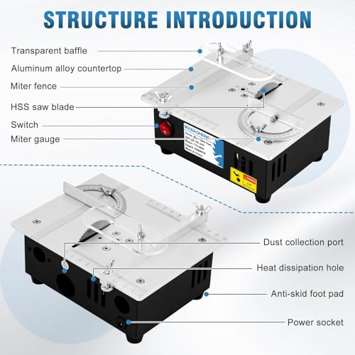 MXBAOHENG Mini Craft Table Saw