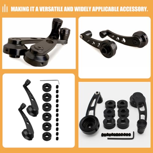 FOYTOKI 4Pcs Car Window Crank Handle Durable Auto Window Winder Replacement Easy Installation Compatible with Various Models Stylish Design - Image 8