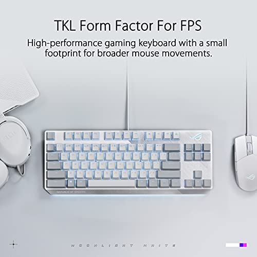 ASUS ROG Strix Scope NX TKL Moonlight White Wired Mechanical RGB Gaming Keyboard | ROG NX Brown Tactile Switches, Aluminum Frame, Aura Sync Lighting, Tenkeyless Design, Quick Toggle Media Keys - Image 4