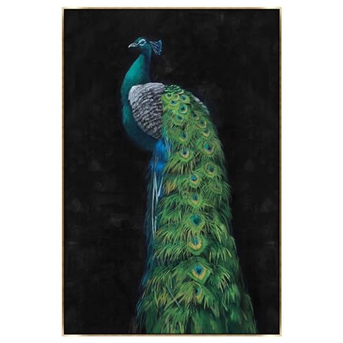 Affiches et impressions de paon bleu KEBIA 70x100 cm grand format décoration murale sans cadre
