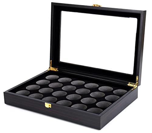 Rechiato Golf Ball Display Case - 24 Ball Display Rack, Gift for Collectibles