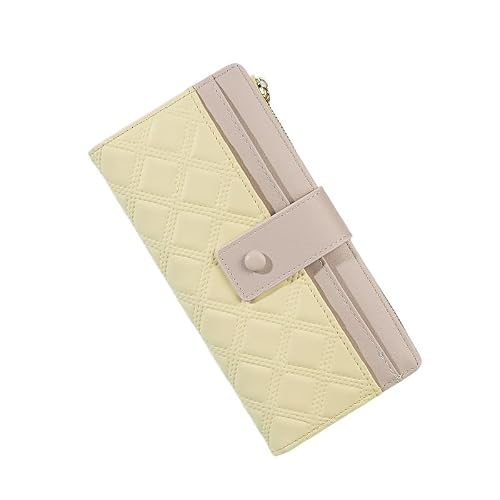 [HNJUBVG] ���X�N�I�A Casual Ladies Wallet Fresh And Simple Microfiber Lining Long Women's Bag(Yellow)
