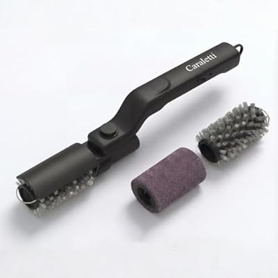 Caraletti Electric Grill Brush Pro 2.0, Rechargeable, BBQ Cleaner with Powerful Motor, Grill Cleaner for Burnt-On Grease & Grill Grates (1 PC)