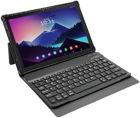 Tablet 10.1 Polegadas Com Teclado Sem Fio Capa Magnética Sistema ...