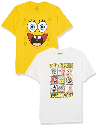Spongebob Squarepants Boys 2-Pack T-Shirt Bundle-Nickelodeon
