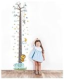 【harmonico】身長計 (ぞうさん&ライオンさん)ウォールステッカー 壁 シール 北欧 成長 DIY 写真映え 子供部屋