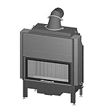 hochschiebbare Tür mit schwarzem Rahmen