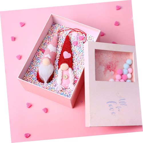 Gnome Saint Valentin ensemble de 8 suspensions en peluche avec cordon de fixation - 5