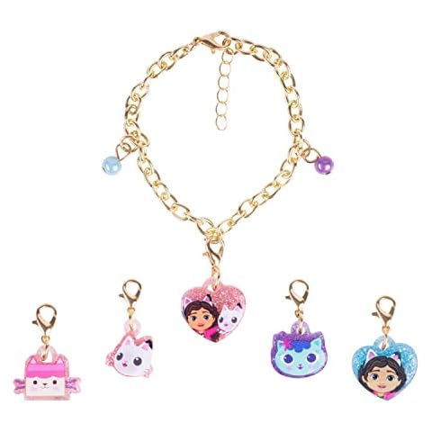 LUV HER Gabbys Dollhouse Girls Add A Charm Toy Bracelet and Costume Jewelry Box Set with 1 charm bracelet & 5 interchangeable charms - Ages 3+ Cover
