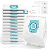 12 Stück Staubsaugerbeutel für Guard S1 / Guard L1 Staubsauger Zubehör,Bestleistung beim Saugen, Große Kapazität beutel Ersatzteile mit 2 Motorschutzfilter 2 Abluftfilter