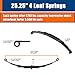 RV MURTS 4 Leaf Trailer Axle Springs Tandem Suspension Kit for 3500lb Camper Axle Wheel with U-Bolt, Hanger and Shackle Kit, Boat Trailer Spindle Parts & Accessories, Durable(2 Set)