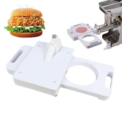 Hamburger-Pressmaschine, automatischer Burger-Patty-Maker, Kunststoff-Burger-Maschine, 2 Löcher, antihaftbeschichtet, automatischer Hamburger-Patty-Maker, Hamburger-Formprozessor für Wurstfüller,