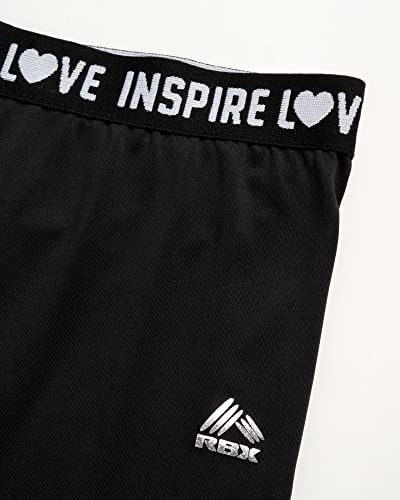 Rbx Girls' Activewear Set - Short Sleeve Performance T-Shirt, Tank Top, And Capri Leggings (4-12), Size 7/8, Mint World #TOP3