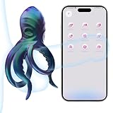 Vibrierender Penisring 9 Modi Vergnügen & App-Steuerung Penisring Vibrator Verbesserte Ausdauer Oktopus-Design Herren Cockring Magnetisches USB-Laden Paare & Solo-Spiel Abenteuerlustige Erwachsene