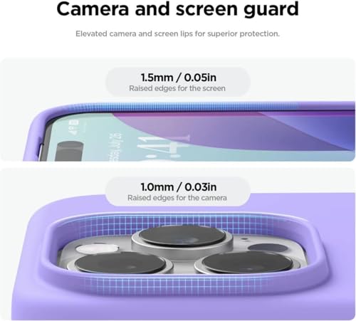 Image of Premium Liquid Silicone Case for iPhone 17 Pro - Slim Full Body Protective Back Cover with Soft Microfiber Lining, Anti-Slip Grip Scratch Resistant Phone Case (Deep Purple)