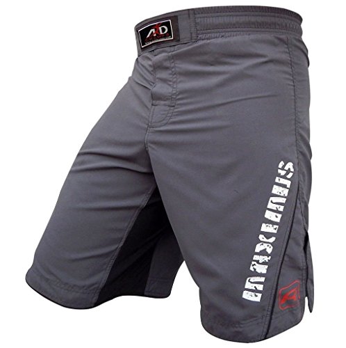 ARD MMA Fight Shorts UFC Cage Fight Clothing Grappling Muay Thai Kick Boxing (Grey, XL)