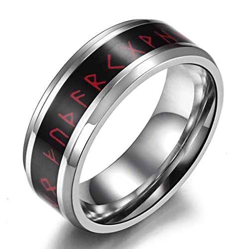 Bague homme acier inoxydable qui ne ternit pas style runes viking