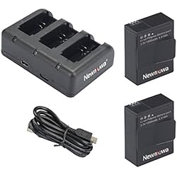 Bateria Gopro Hero 3 Newmowa1300mAh Batería de Repuesto (2-Pack) y Kit de Cargador para Mini USB portátil para Hero 3, Hero 3+, AHDBT-301, AHDBT-302