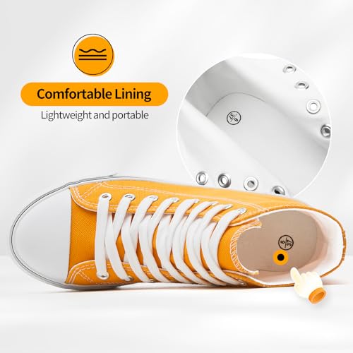 Image of ZGR Womens High Top Canvas Sneakers,Lace-up Canvas Shoes,Casual Tennis Walking Shoes