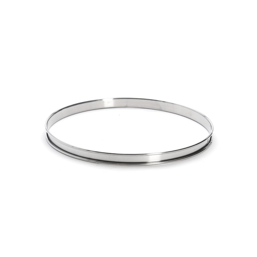 De Buyer 3091.06N Circular Tart Stainless Steel Tart Frame - Rolled Edge