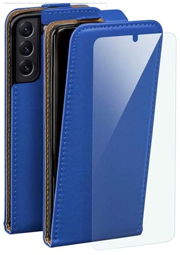 Étui de protection à rabat pour Samsung Galaxy S22 Plus bleu 360 degrés