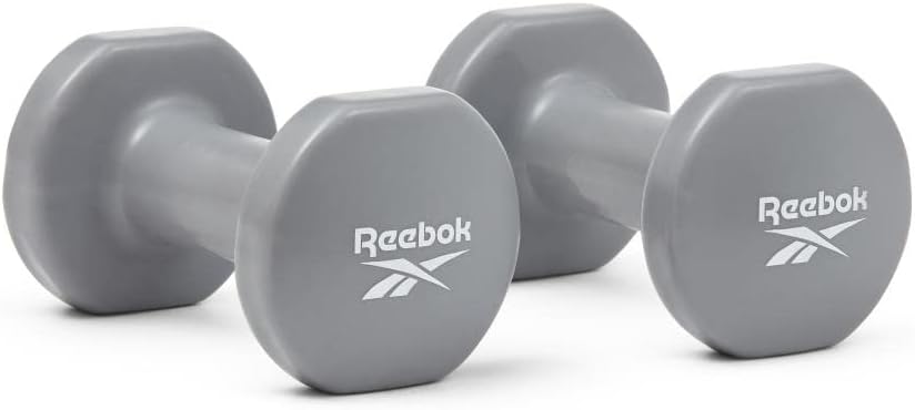 Reebok RAWT-18003 Dumbbells, 6.6 lbs (3 kg), Set of 2, Muscle Training, Soft Coating