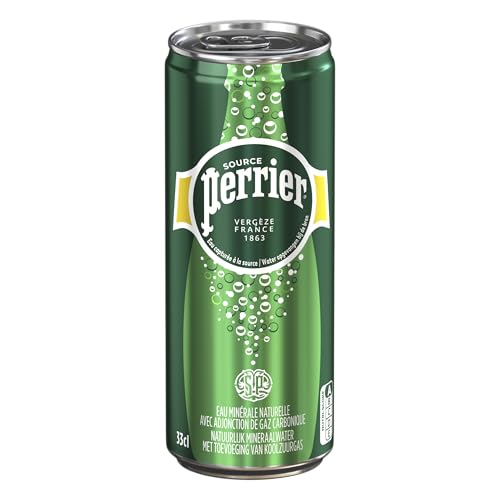 Perrier Minerale Naturelle gazeuse le Pack 6 Slim Can x 33Cl - Lot de 2