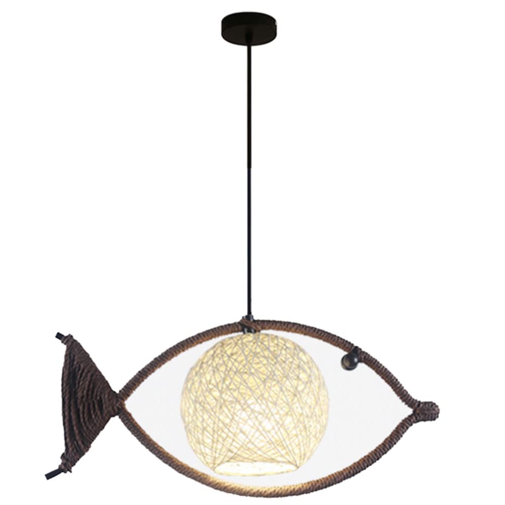 Plafonnier suspendu poisson pour une ambiance asiatique de salon