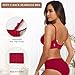 OEAK Womens Wireless Bras Comfortable Push Up Bra No Underwire Bra Full Support Lift Bralette Everyday Seamless Tshirt Bras Wine Red XL