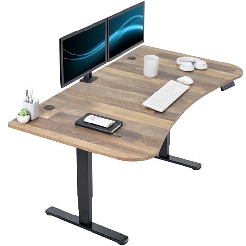 VIVO Electric 63 x 32 in Dual Motor Standing Desk, Memory
