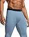 TSLA Men's Compression Pants - Cool Dry Athletic Sports Workout Running Tights Leggings Baselayer, Hyper Control Pants Stone Blue, X-Large