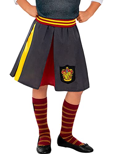 Funidelia | Falda de Gryffindor - Harry Potter para niña Hogwarts, Magos - Disfraz para niños y divertidos accesorios para Fiestas, Carnaval y Halloween - Talla 5-6 años - Negro