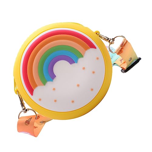 LIFKOME Mini Shoulder Bag for Girls Boys and Girls Rainbow Coin Purse Fashion Zipper Crossbody Bag