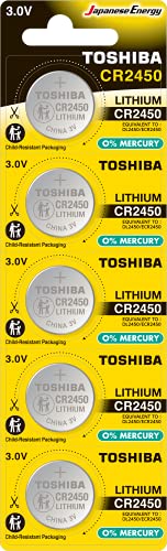 Toshiba Cr2450 3V Lithium Coin Cell Battery 5 Batteries In Strip Child-Resistant Packaging #TOP12