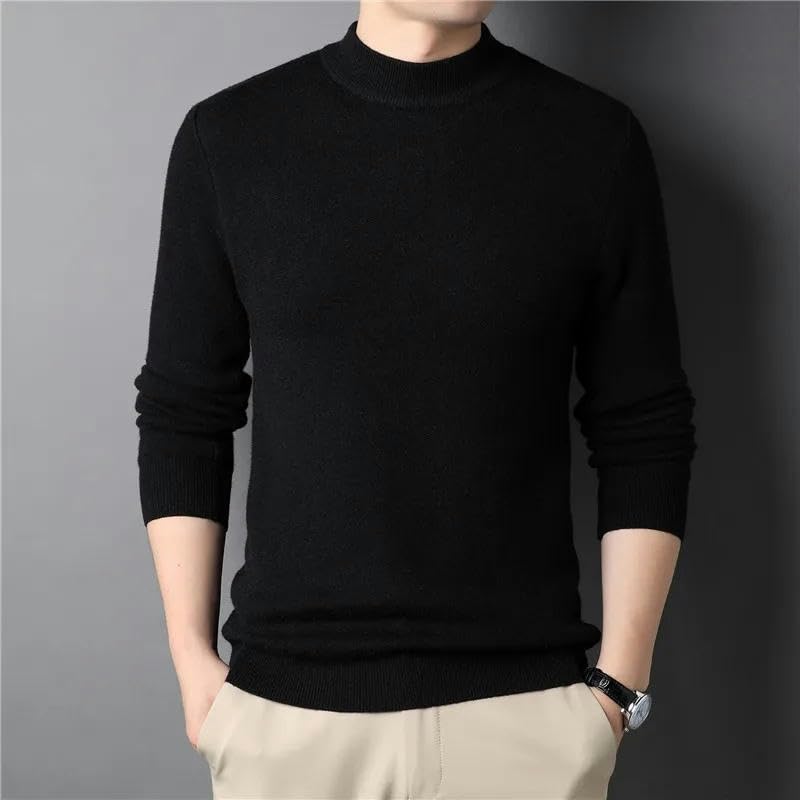 Men's Cashmere Sweater Half Turtleneck Men Sweaters Knit Pullovers for Male Slim Knitwear Man Sweater3