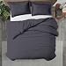 Kotton Culture Premium Duvet Cover 100% Egyptian Cotton 600 Thread Count with Zipper & Corner Ties Luxurious Hotel Collection (Oversized King, Grey)