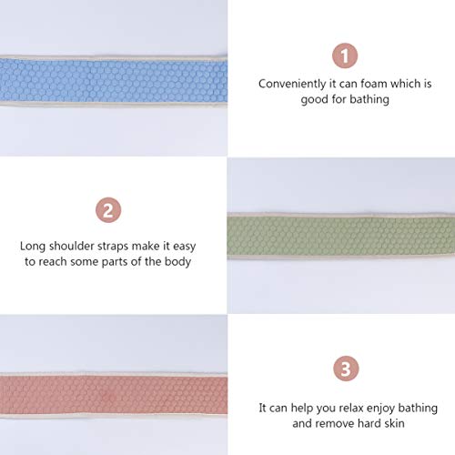 HEMOTON Escova Esfoliante de Banho Com Escova Esfoliante de Banho 3 PeÃ§as AlÃ§a Longa de Lavagem de