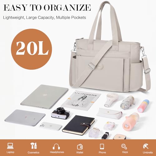 TEUEN Handtasche Damen Mittelgroß, Leichte Henkeltaschen Nylon Tote Bag mit Reißverschluss Damen-Umhängetasche Shopper Crossbody Schultertaschen für Arbeit Reisen Büro Einkaufen Schule